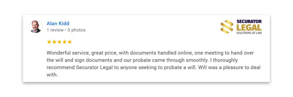 Alan Kidd five star Google review